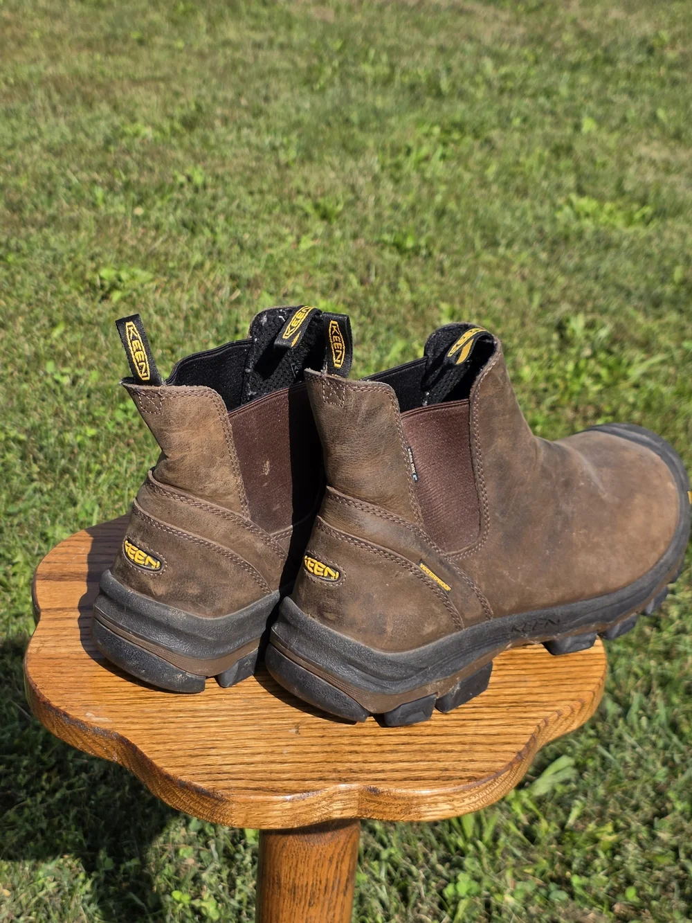 Keen Men’s Brown Slip-On Waterproof Work Boots